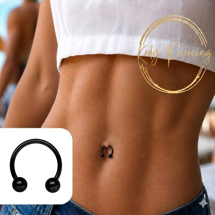 KODY PIERCING Piercing Labret Tige Souple Transparente Motif De Or Jaune 14G 10mm Style Joaillerie Eclat de Luxe
