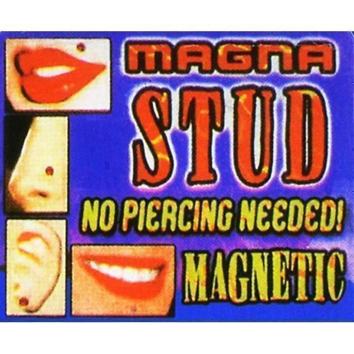KODY PIERCING Piercing Oreille Faux Magnétique Yin Yang Éclipse Acier Noir et Blanc Universel Sans Perçage