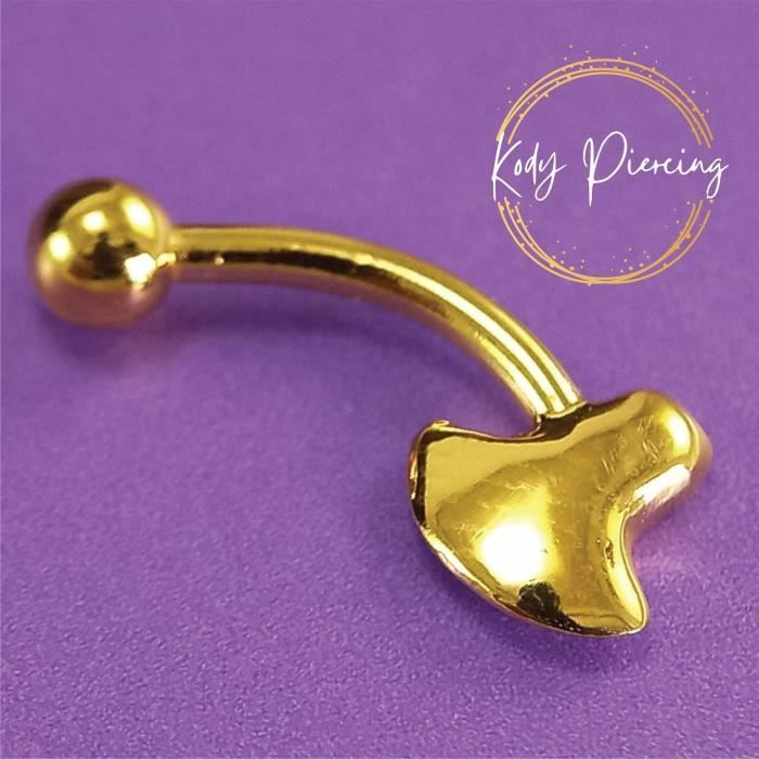KODY PIERCING Arcade Forme Hache Plaqué Or 18 Carats