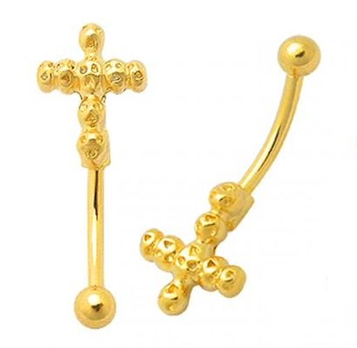 KODY PIERCING Arcade Gothiques Plaqué or sur Acier Chirurgical 316L Charme Argent