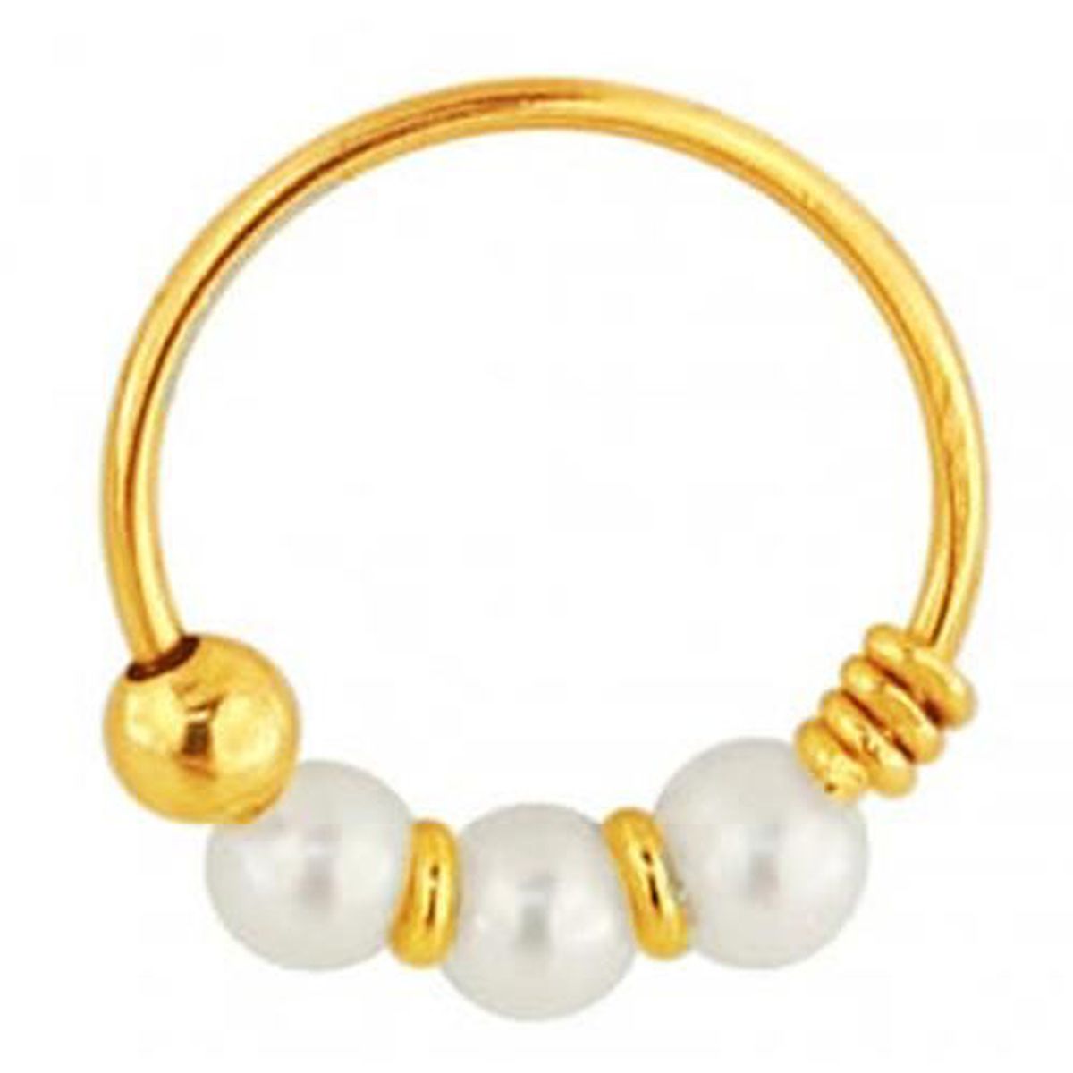 KODY PIERCING Anneau en Or 9 Carats avec 3 Pierres de Jade - Élégance et Raffinement