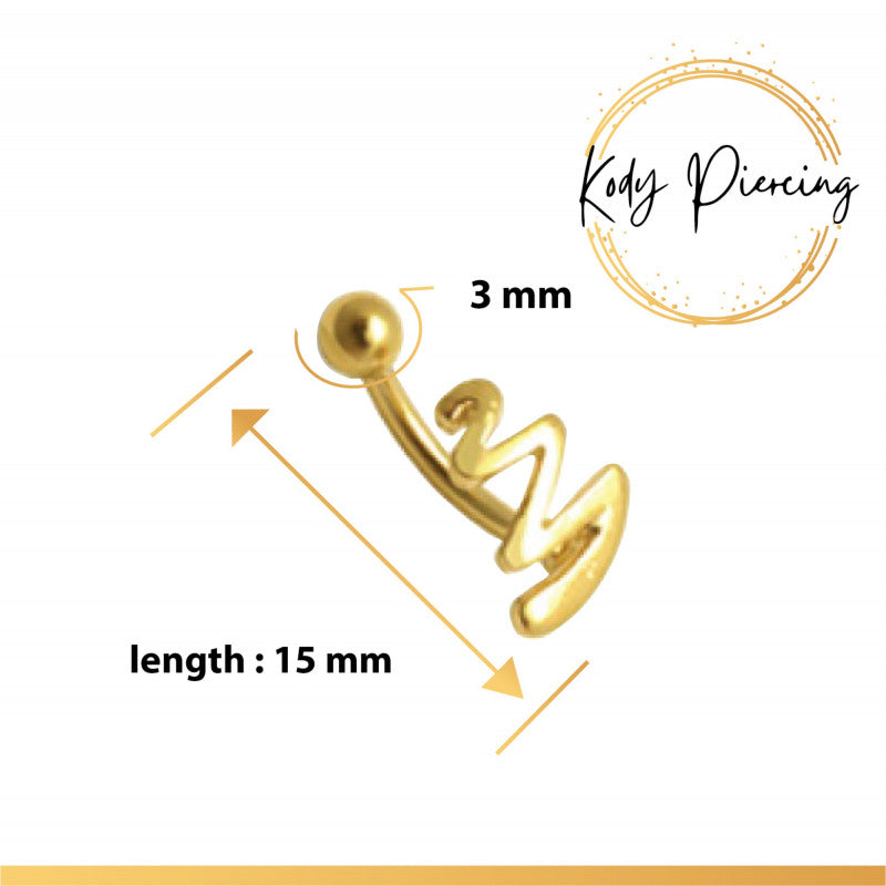 Kody Piercing Arcade Plaqué Or Plaqué Or 18 Carats Motif Twist