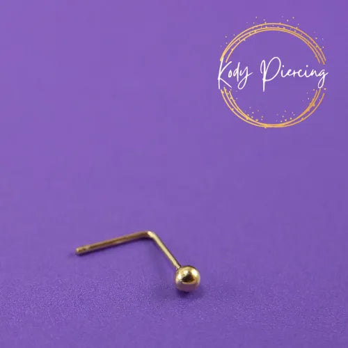 KODY PIERCING Tige L Or 14 Carats avec Boule pleine de 2mm