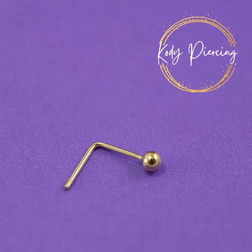 KODY PIERCING Tige L Or 14 Carats avec Boule pleine de 2mm