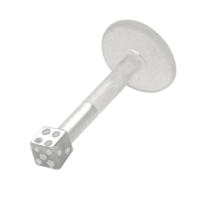 KODY PIERCING Piercing Labret Souple Motif De Or Jaune 14G 10mm Bijoux Piercing Nombril Elegance Prestige Eclat de Luxe