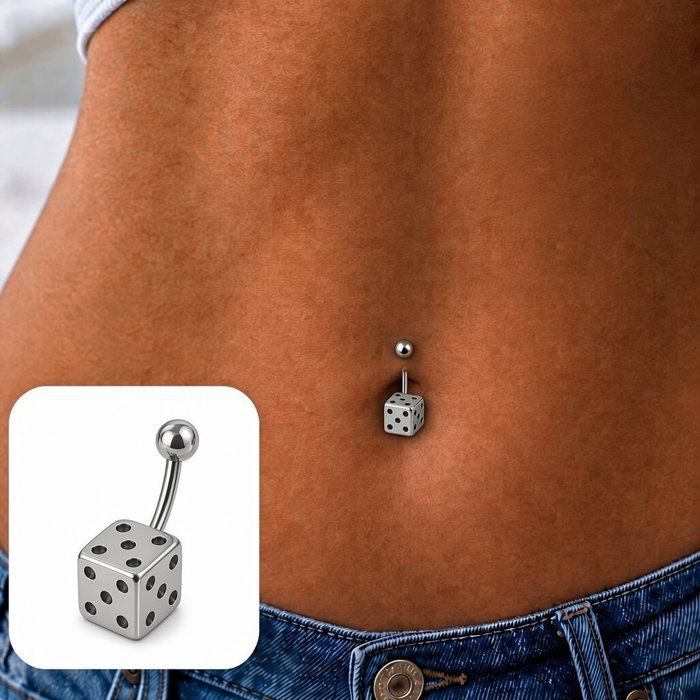 KODY PIERCING Piercing Labret Souple Motif De Or Jaune 14G 10mm Bijoux Piercing Nombril Elegance Prestige Eclat de Luxe