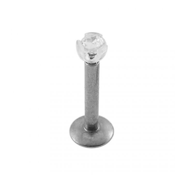 KODY PIERCING Bijou Piercing Labret Acier Cristal Serti Tige 6 mm - Confort et Chic KODY