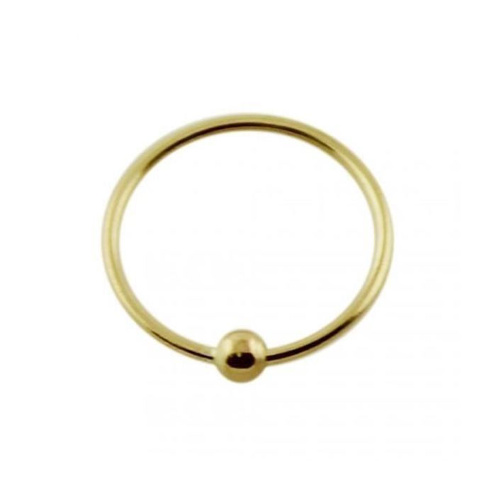 KODY PIERCING Anneau Nez Or 9K KODY PIERCING Boule 8 mm - Cercle d’Or Élégant et Lumière Dorée