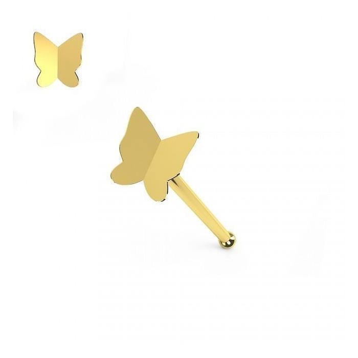 KODY PIERCING Piercing Nez KODY PIERCING Or 9 Carats Petit Papillon - Douceur Aérienne et Éclat Romantique