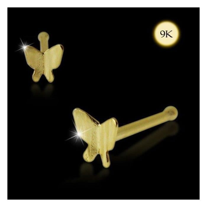 KODY PIERCING Piercing Nez KODY PIERCING Or 9 Carats Petit Papillon - Douceur Aérienne et Éclat Romantique