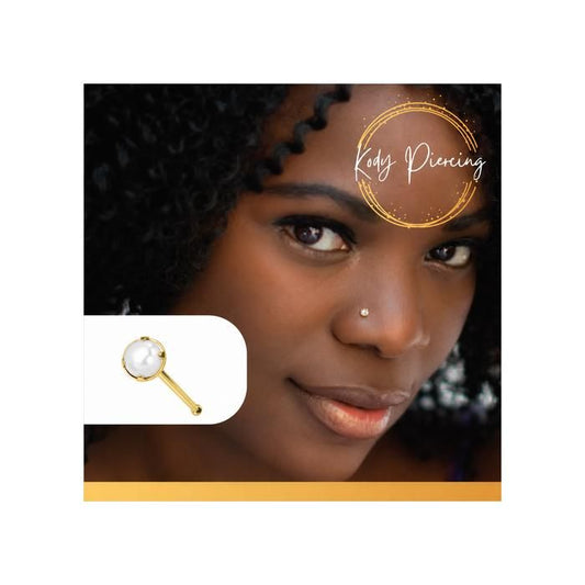 KODY PIERCING Piercing Nez KODY PIERCING Or 9 Carats Pierre Naturelle 1,2 mm - Pureté Naturelle et Éclat Subtil