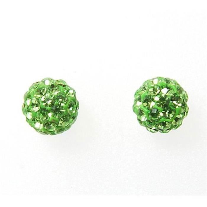 KODY PIERCING Piercing Nombril Bijou Corps Stylé Tendance Double Boule Pavé Cristal Vert Clair Chic Glamour Acier Chirur