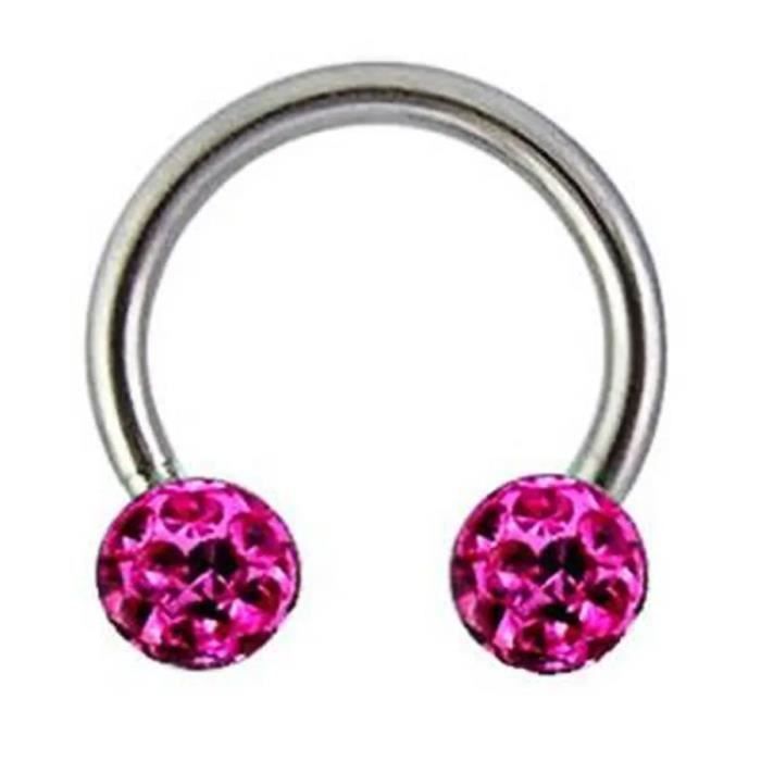 KODY PIERCING Piercing Labret Boule Cristal Rose Acier 316L 6mm - Douceur Romantique et Éclat Intemporel