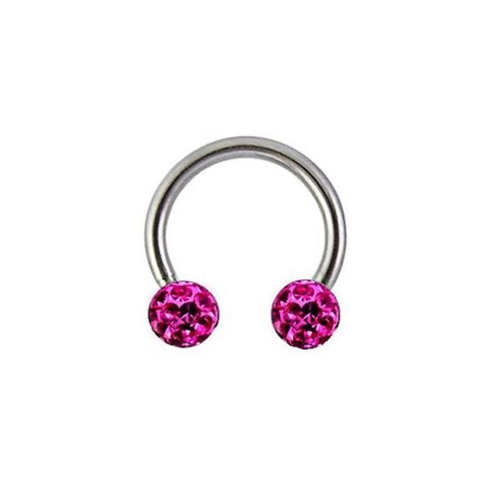 KODY PIERCING Anneau Septum Fer à Cheval Piercing Acier Pierres Rose - Raffinement Bohème et Confort Parfait