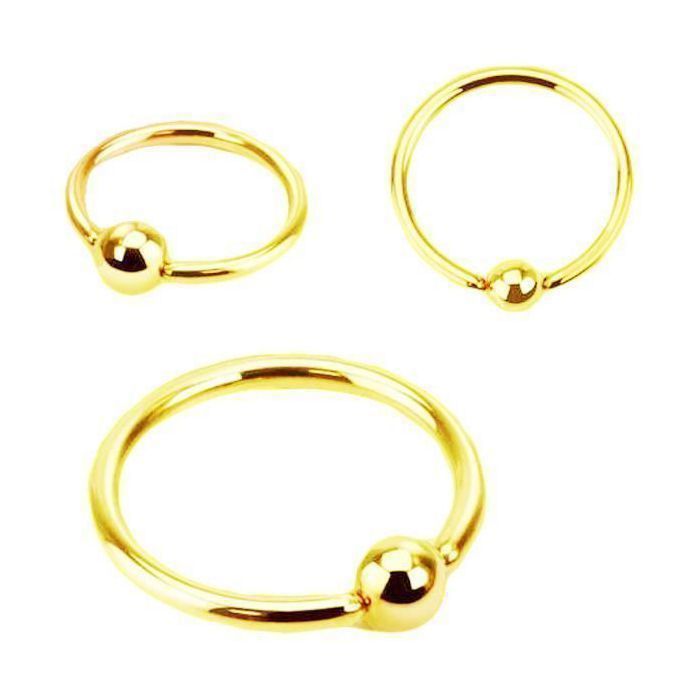 KODY PIERCING Piercing Anneau Or Anodisé Boule Clipsée Diamètre 6 mm Nez Lèvre Oreille – Style Affirmé et Confort Ultime