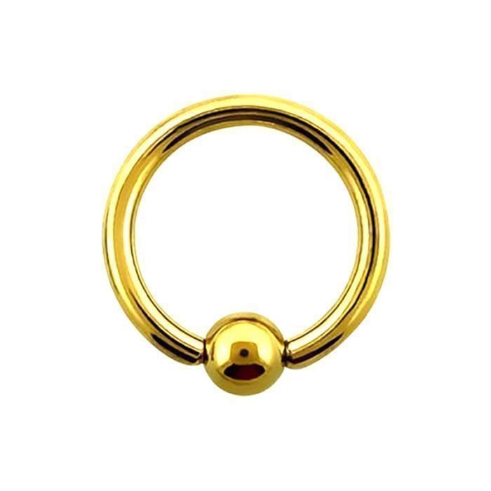 KODY PIERCING Piercing Anneau Or Anodisé Boule Clipsée Diamètre 6 mm Nez Lèvre Oreille – Style Affirmé et Confort Ultime
