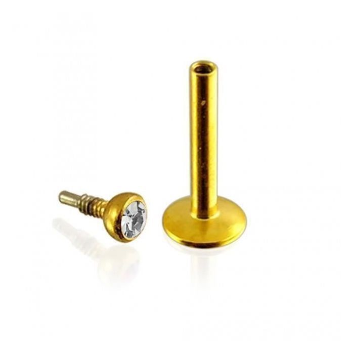 KODY PIERCING Piercing Labret Cristal Éclat Or Anodisé Hélix Tragus Lèvre Lueur Subtile Bijou Intemporel Prestige Tige 8