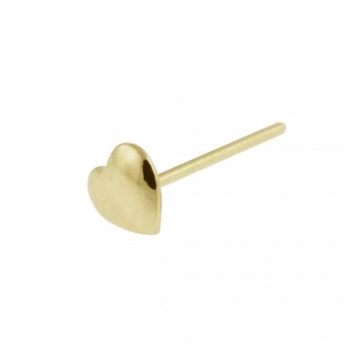 KODY PIERCING Clou Nez Or Jaune 9 Carats Tige Droite 22G 10 mm - Pureté Lumineuse et Élégance Minimaliste
