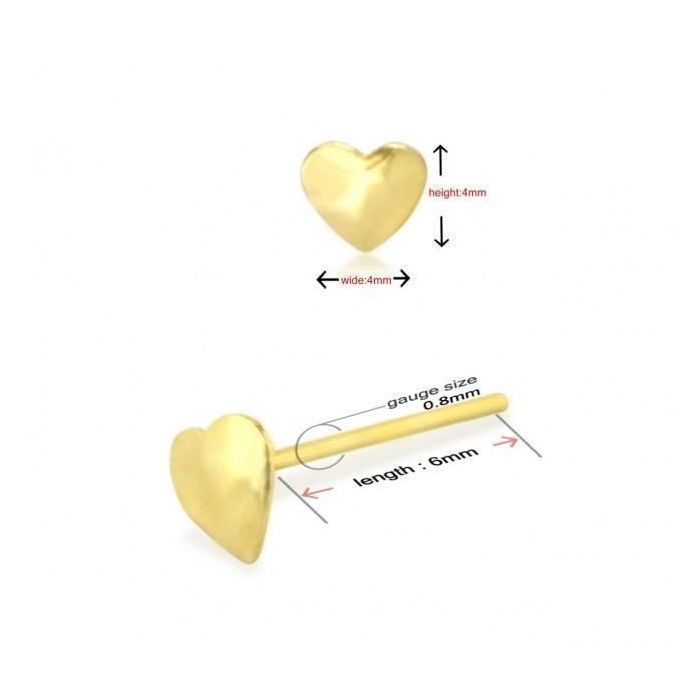 KODY PIERCING Clou Nez Or Jaune 9 Carats Tige Droite 22G 10 mm - Pureté Lumineuse et Élégance Minimaliste
