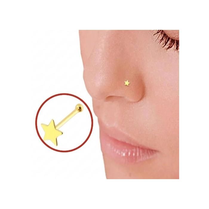 KODY PIERCING Piercing Nez KODY PIERCING Or 9 Carats Étoile 6 mm - Pureté Céleste et Éclat Intemporel