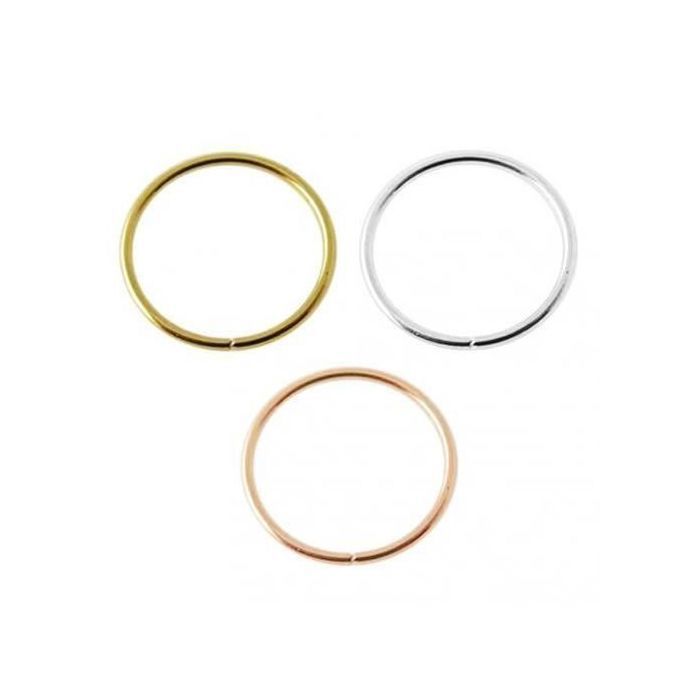 KODY PIERCING Nez Or 14 Carats - Coffret 3 Anneaux 8 mm - Élégance Poétique et Légèreté Absolue