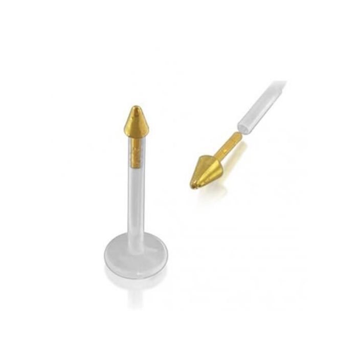 KODY PIERCING Bijou Labret Lèvres Tête Cône Or 14 Carats - Design Raffiné et Confort Suprême KODY PIERCING