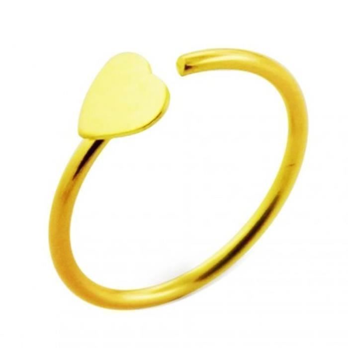 KODY PIERCING Anneau Nez KODY PIERCING Or Jaune Massif 14 Carats - 22G 8 mm - Bijou Nez Femme Raffiné