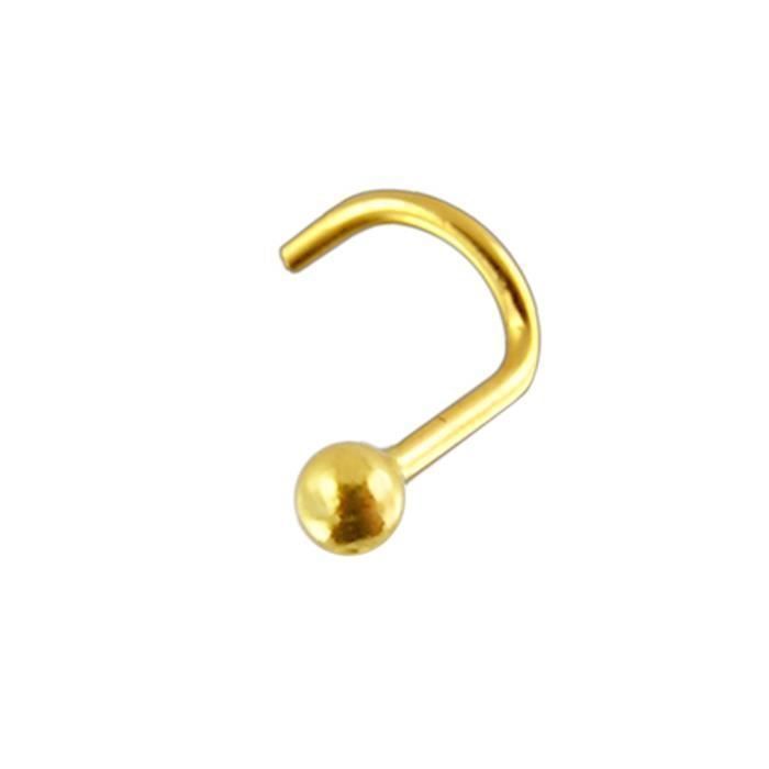 KODY PIERCING Piercing Nez KODY PIERCING Or Jaune 14 Carats Boule 1,5 mm 20G - Simplicité Raffinée et Éclat Discret