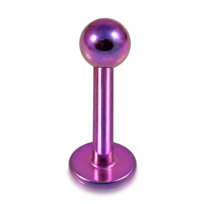 KODY PIERCING Piercing Labret Violette Boule Titane G23 Tige 10mm