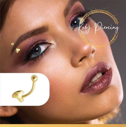 KODY PIERCING Arcade Forme Hache Plaqué Or 18 Carats