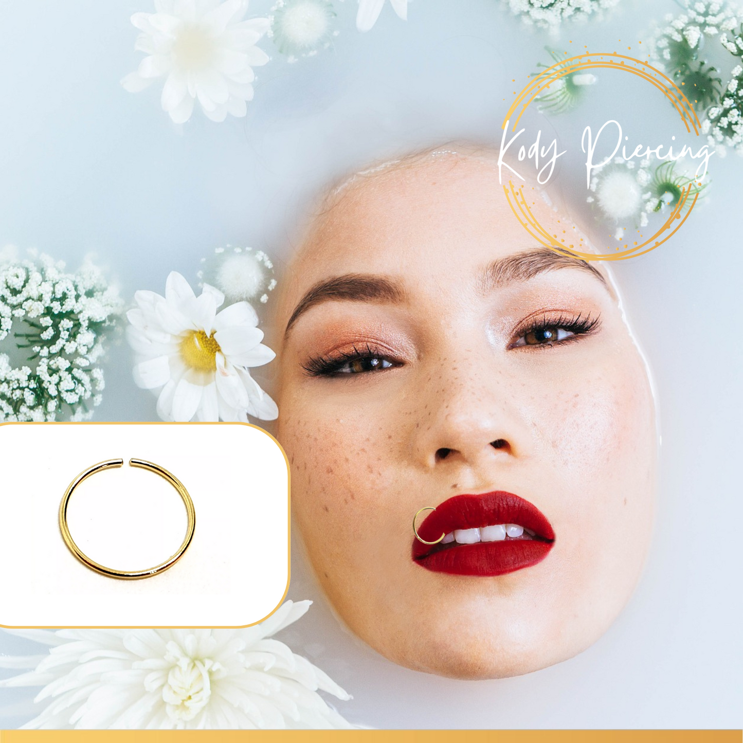 KODY PIERCING Anneau Sans Soudure en Or 10 Carats | Élégance et Confort