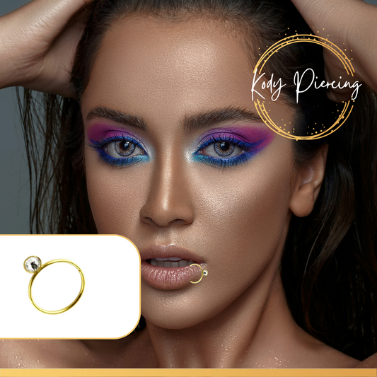 KODY PIERCING Anneau sans Soudure Or 9 Carats avec Zircon 3mm - Élégance et Raffinement