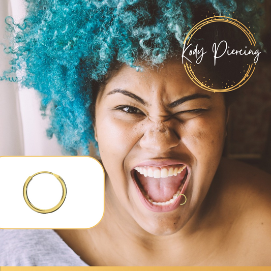 KODY PIERCING Anneau Or Jaune 9 carats Avec Fermoir de 10mm ou 8mm - Choisissez la taille préférée