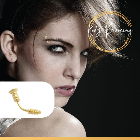 KODY PIERCING Arcade Forme Visse Plaqué Or 18 Carats