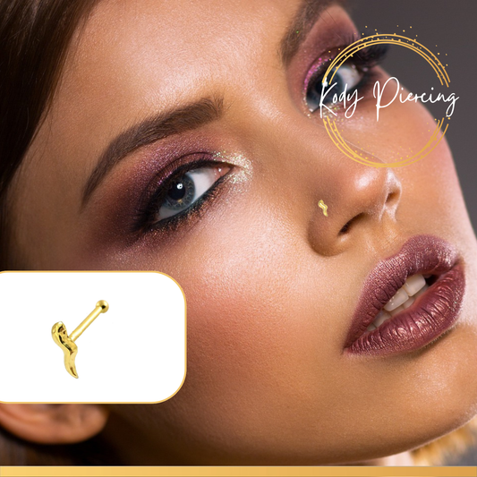 KODY PIERCING Stud Or 9 Carats motif Spermatozoïde