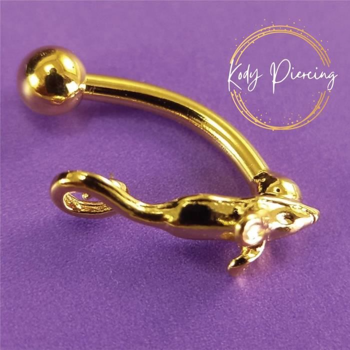 KODY PIERCING Arcade Forme Petite Souris Or 18 Carats