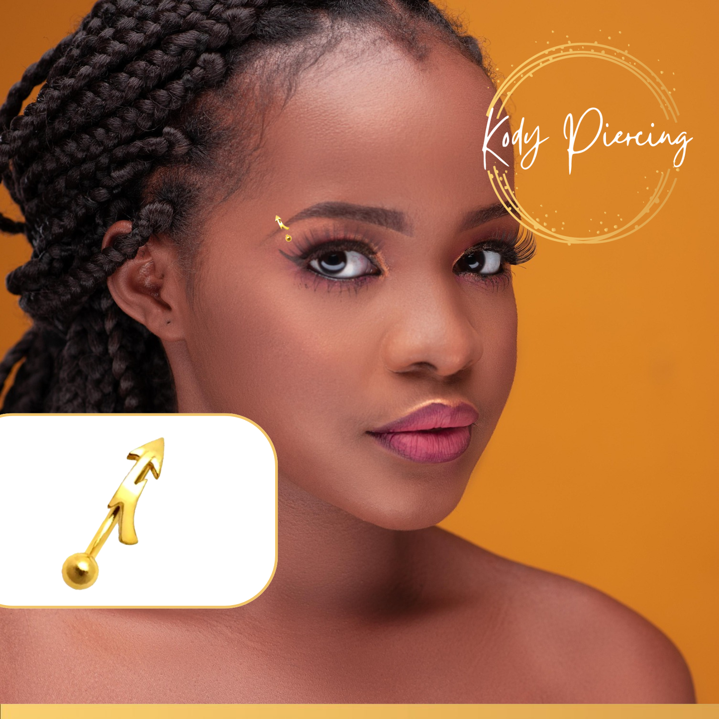 KODY PIERCING Arcade Forme Flèche Or 18 Carats