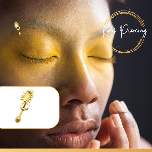 KODY PIERCING Arcade Petit Scorpion Plaqué Or 18 Carats