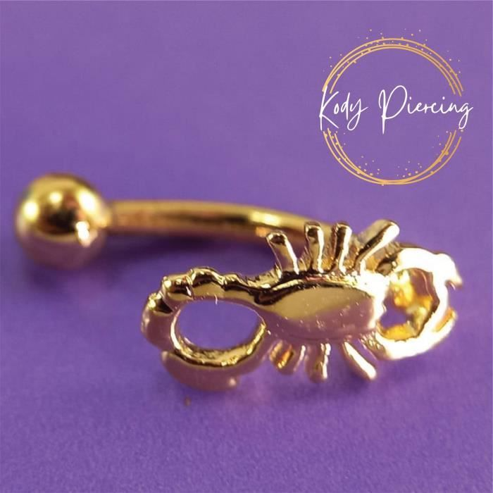 KODY PIERCING Arcade Petit Scorpion Plaqué Or 18 Carats