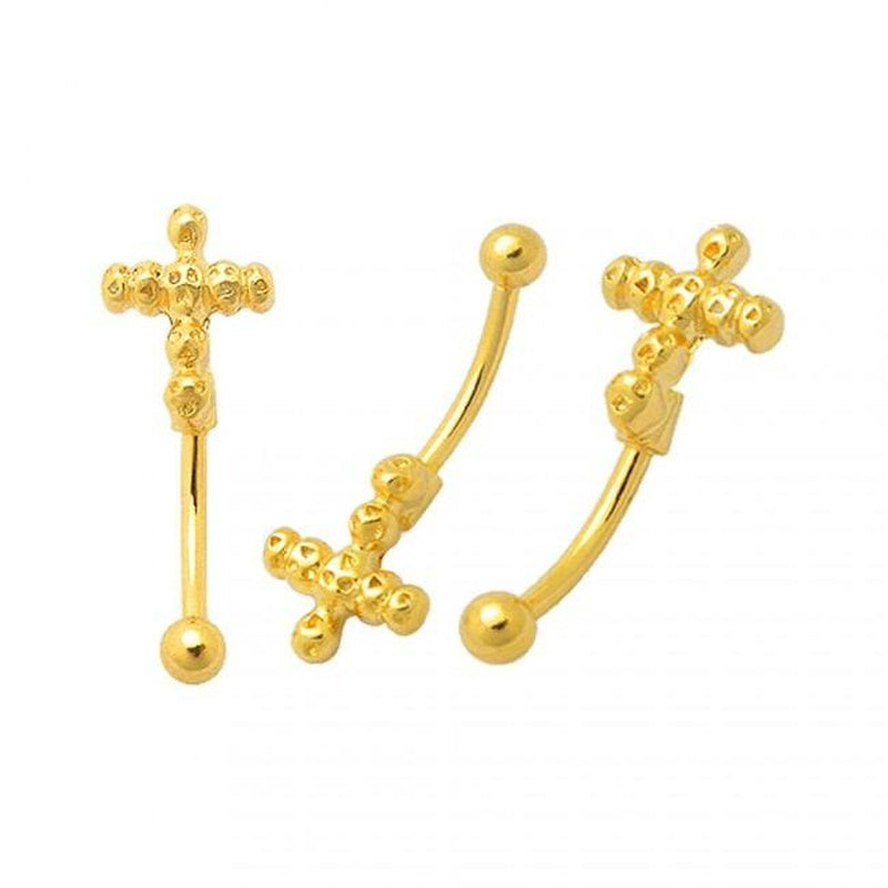 KODY PIERCING Arcade Gothiques Plaqué or sur Acier Chirurgical 316L Charme Argent