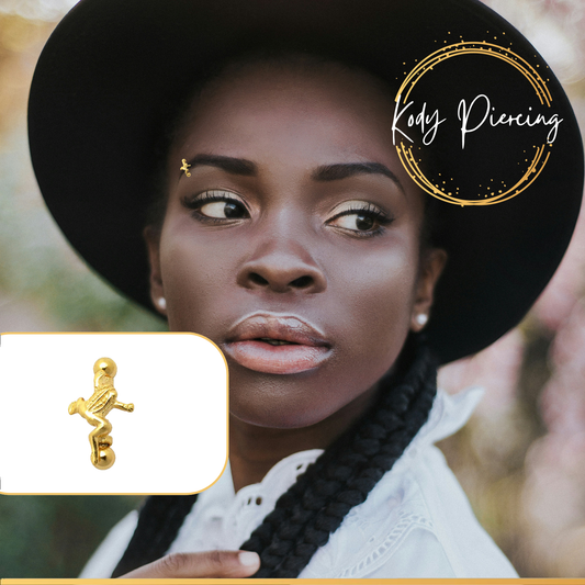 KODY PIERCING Arcade Forme Grenouille Plaqué Or 18 Carats