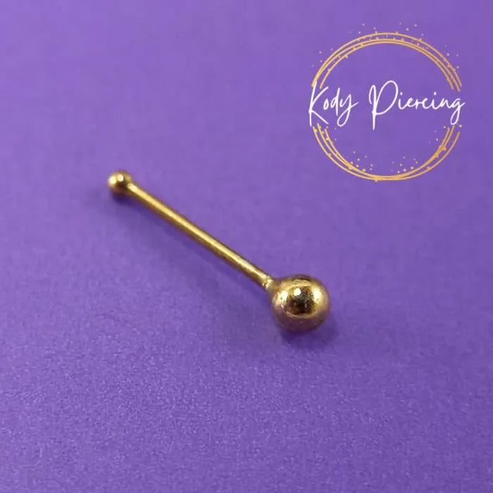 KODY PIERCING Stud Or 9 Carats et boule de 2mm