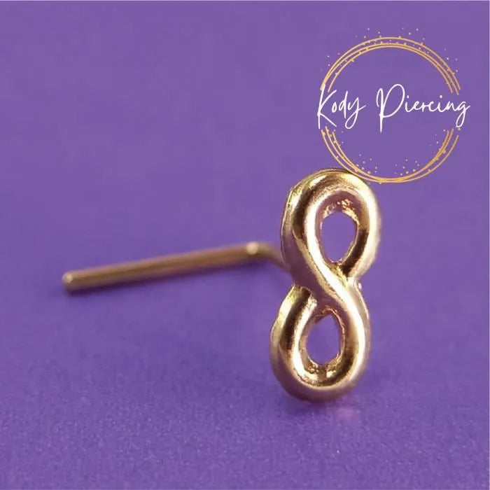 KODY PIERCING Tige L Or 9 Carats avec Motif Infinity
