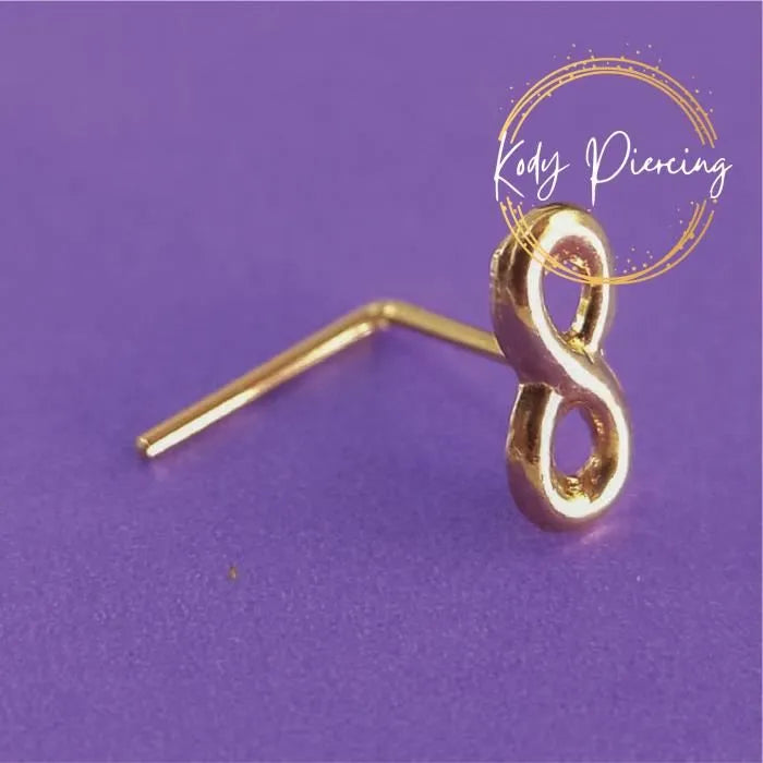 KODY PIERCING Tige L Or 9 Carats avec Motif Infinity