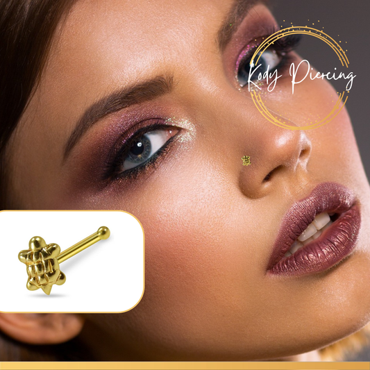 KODY PIERCING Stud Or 9 Carats En Forme De Petite Tortue