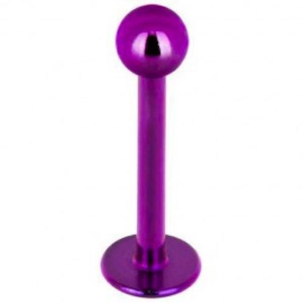 KODY PIERCING Piercing Labret Boule Violette Titane G23 Tige 6mm