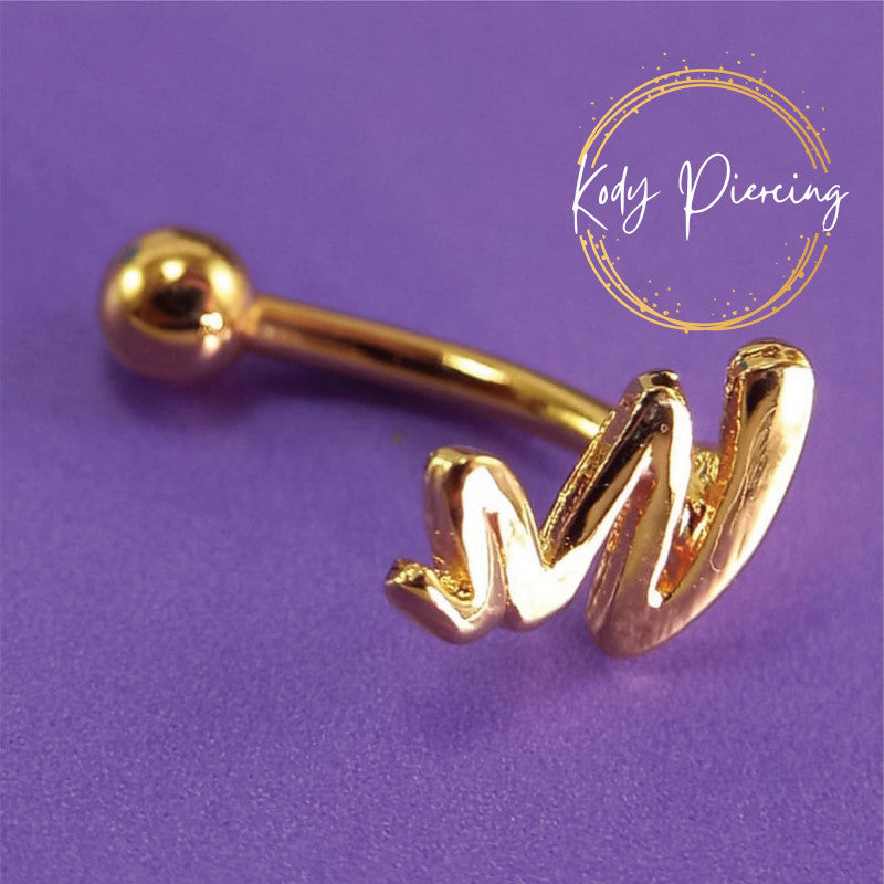Kody Piercing Arcade Plaqué Or Plaqué Or 18 Carats Motif Twist